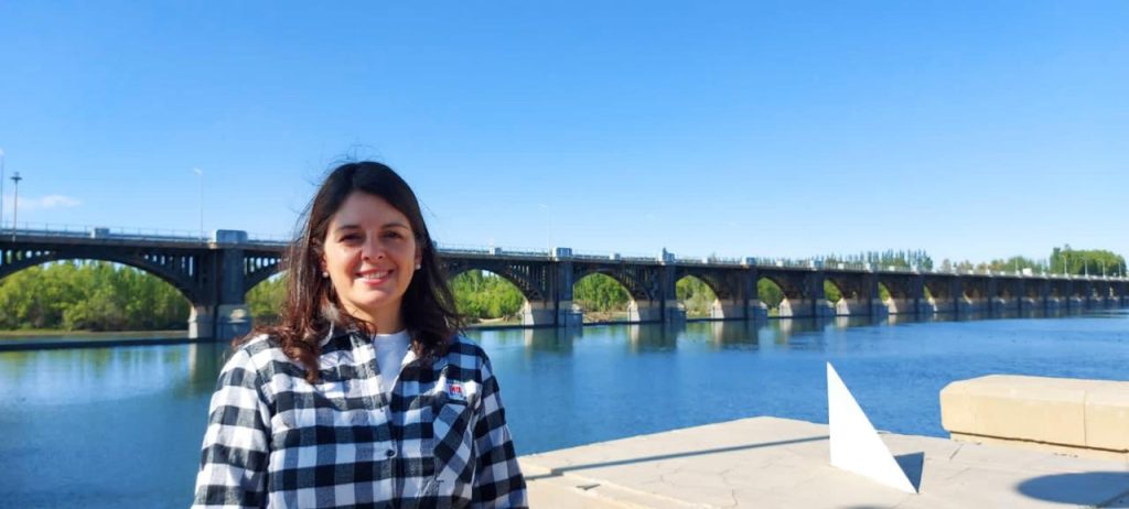 Lucía Mañueco, especialista en riego del INTA Alto Valle