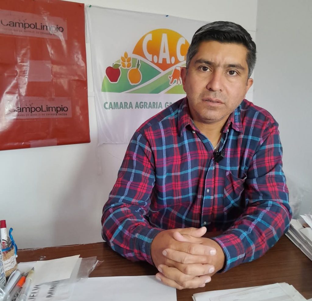 Daniel Vázquez, presidente de la Cámara Agraria de General Conesa